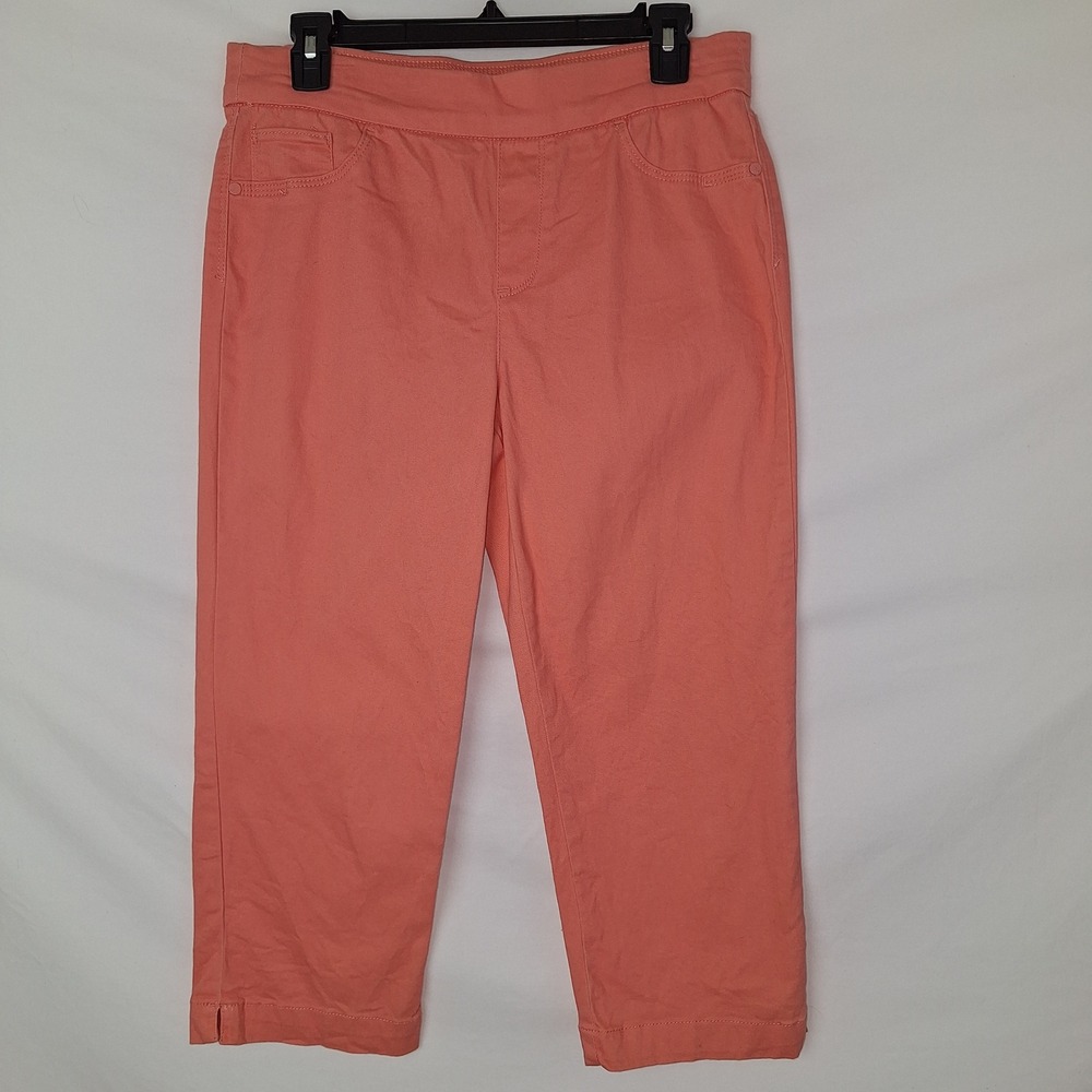 Y2K Cottagecore Retro Cropped Minimalist Pants Size 6 Casual Chic Coral Pink